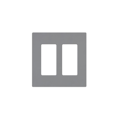 [CW2GR] Tapa Color Gris para interruptor o dimmer Lutron, 2 gang, limpio y moderno