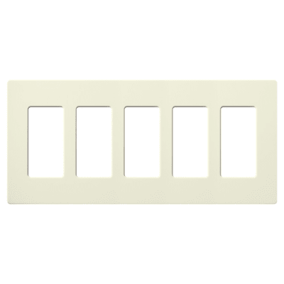[SC5BI] Placa de pared 3 espacios, color blanco, para atenuador (dimmer), switch ó control remoto PICO inalámbrico.
