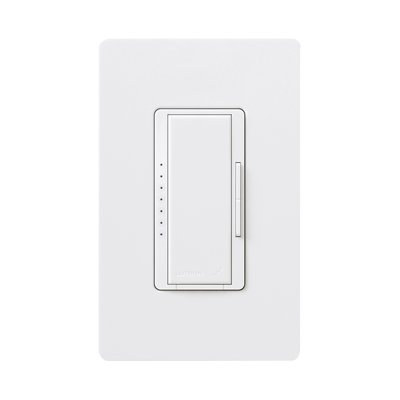 [RRD10DWH] Atenuador (dimmer) un solo polo / multilocacion 120V /INC 1000W / 800W MLV, color blanco No requiere neutro.