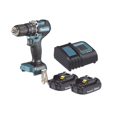 [DHP487SYX2] Rotomartillo/Taladro Inalámbrico SIN CARBONES, Broquero de 1/2", 1,700 RPM, 18V, Torque: 42 N.m C/2 Bat. (1.5Ah) y Cargador.