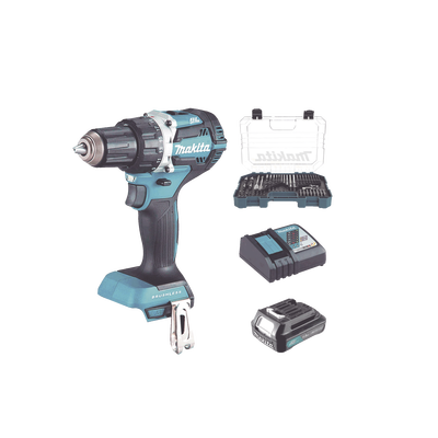 [DHP485SYX6] Rotomartillo/Taladro Inalámbrico (1/2") de 1,900 RPM, 18Vcc, Incluye 1 Batería BL1815N de 1.5Ah, 1 Cargador Modelo  DC18SD y Un Set de 75 Pzas  Modelo E-06943