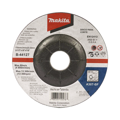 [B-44127] Disco de corte para metal de 4 1/2"