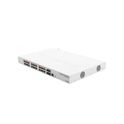 [CRS328-24P-4S+RM] CRS328-24P-4S+RM - 24 port Gigabit Ethernet router/switch with four 10Gbps SFP+ 