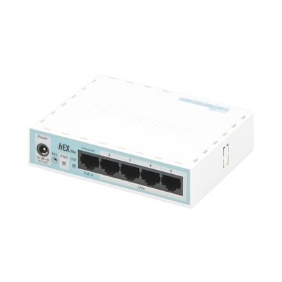 [RB750R2] (hEX lite) RouterBoard, 5 Puertos Fast Ethernet