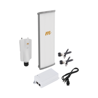 [A5XN45KIT] Kit de radio A5x con antena N545X4, 4.9 a 6.4 GHz, 700 Mbps, hasta 64 usuarios concurrentes,  Monitoreo a travez de la nube, incluye jumper, PoE24V, cable de alimentación y montaje 