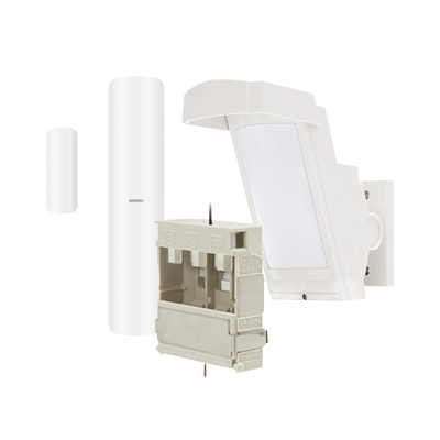 [HX40-RAM-W-HKV] Detector de Movimiento PIR Antimascara / 100% Exterior /  Inalámbrico / Hasta 12 metros a 85°; de cobertura/ Instalación a 3 metros / Incluye transmisor DS-PDMC-EG2-WB(B) para paneles AXPRO