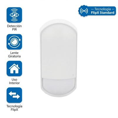 [FLX-S-ST] Detector de Movimiento Pasivo /  FlipX Standard detector PIR para interior con lente giratoria