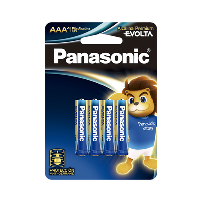 [LR03EGL/4B] Batería Alcalina AAA 1.5V EVOLTA / No recargable / Paquete de 4 Baterías
