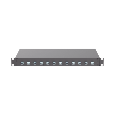 [FD1W12AQDLCZ] Distribuidor de Fibra Óptica, Con 12 Conectores LC Duplex (24 Fibras), Para Fibra Multimodo OM3/OM4, 1 UR