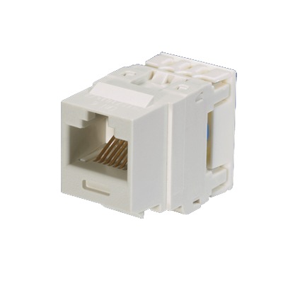 [NK688MWH] Conector Jack Estilo 110 (de Impacto), Tipo Keystone, Categoría 6, de 8 Posiciones y 8 Cables, Color Blanco