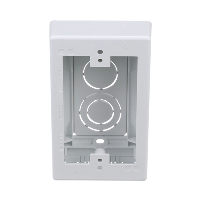 [JBX3510WH-A] Caja de Pared Superficial, Uso Universal con Placas de Pared, con Cinta Adhesiva, Color Blanco