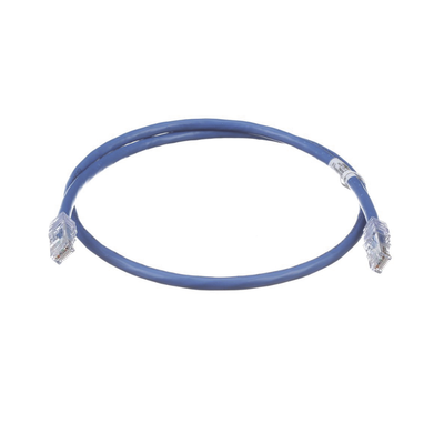 [UTP6AX1BU] Cable de Parcheo UTP, Cat6A, 24 AWG, CM, Color Azul, 0.3 Metros (1 Pie)