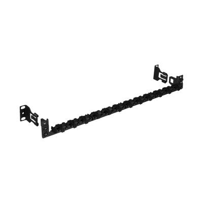 [SRBBRWC-KIT] Barra para Aliviar Tensión o Peso Atrás de Patch Panel, Para 24 Cables, Con Clips Ajustables, Color Negro