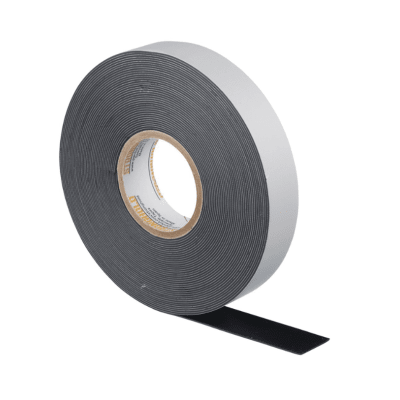 [ST23-075-30BK] Cinta Eléctrica STRONGHOLD para Aislar de Caucho EPR, Autofusionable, Uso Industrial en Uniones de Alto Voltaje y Temperatura, Grosor 0.76mm (30 mil), Ancho 19mm, y 9.1m Largo, Color Negro. 