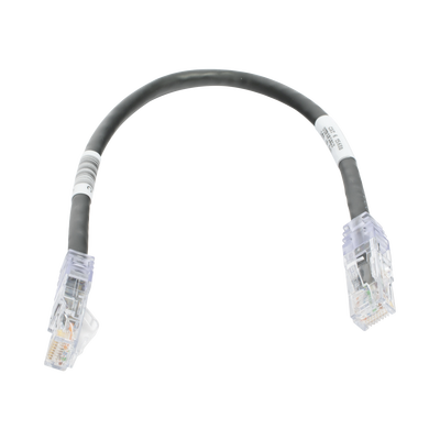 [UTPSP1BLY] Cable de Parcheo TX6, UTP Cat6, 24 AWG, CM, Color Negro, 0.3 Metros (1 Pie)