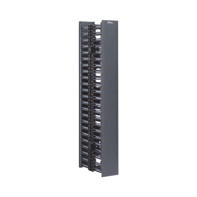 [WMPV22E] Organizador Vertical NetRunner, Doble (Frontal y Posterior), de 22.5 UR, 4.9in de Ancho, Color Negro