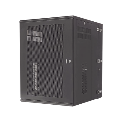 [PZWMC1830P] Gabinete PanZone de Montaje en Pared, de 19in, Puerta Ventilada, 18 UR, 762mm de Profundidad, Color Negro