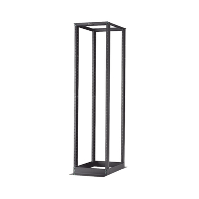 [R4P23] Rack de Cuatro Postes Estándar de 19", Rieles Numerados y Roscados #12-24, Profundidad Máxima de 23 in, 45 Unidades de Rack, Color Negro