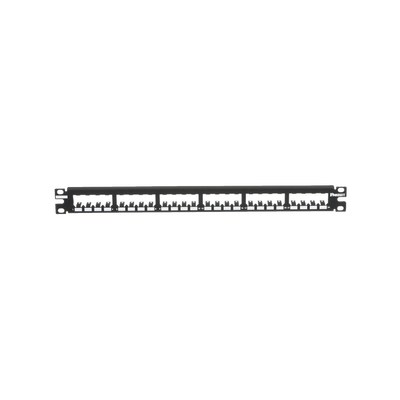 [CP24BLY] Panel de Parcheo Modular Mini-Com (Sin Conectores), Plano, Totalmente Blindado, de 24 Puertos, 1UR