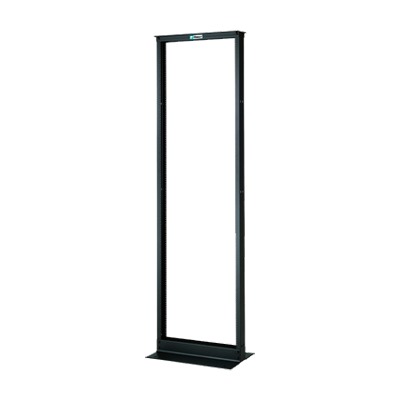 [R2PS] Rack de Dos Postes Estándar de 19 in, Rieles Numerados y Roscados #12-24, Fabricado en Acero, 45 Unidades de Rack, Color Negro