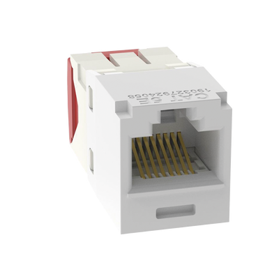 [CJ5E88TGWH] Conector Jack RJ45 Estilo TG, Mini-Com, Categoría 5e, de 8 Posiciones y 8 Cables, Color Blanco