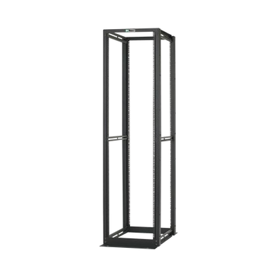 [R4P] Rack de Cuatro Postes Estándar de 19", Rieles Numerados y Roscados #12-24, Profundidad Máxima de 30 in, 45 Unidades de Rack, Color Negro