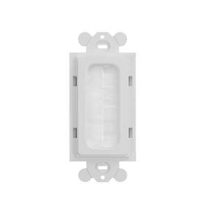 [CFGBWH] Placa de Pared Pasacables Tipo Cepillo, Estándar GFCI, Material ABS, Color Blanco