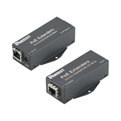 [POEXKIT1] Kit de Extensor PoE/PoE+, Hasta 610 Metros (2000 ft) con Cable Cat5e o Cat6, 10/100Mbps, Incluye Transmisor, Receptor y Fuente de Alimentación 