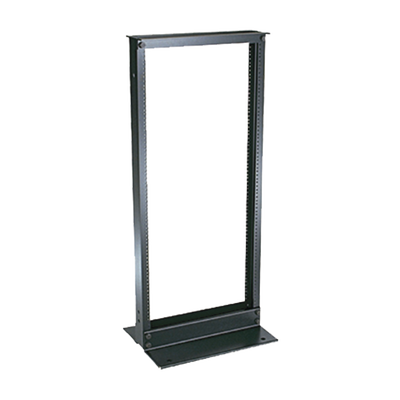 [R2P48] Rack de Dos Postes Estándar de 19 in, Rieles Numerados y Roscados #12-24, Fabricado en Aluminio, 24 Unidades de Rack, Color Negro