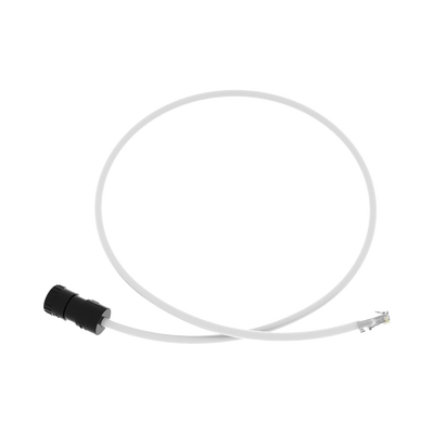 [FC-ICCP1MWH] Cable de Conexión en Campo Jack a Plug RJ45, Categoría 6A, CMP (Plenum), 1 Metro (3.28 Pies), Color Blanco