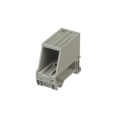 [CADIN1IG-S] Adaptador de 1 Puerto, Para Conectores Tipo Mini-Com, Blindado, Montaje en Riel Din Estándar de 35 mm (1.38 Pulgadas), Color Gris Internacional