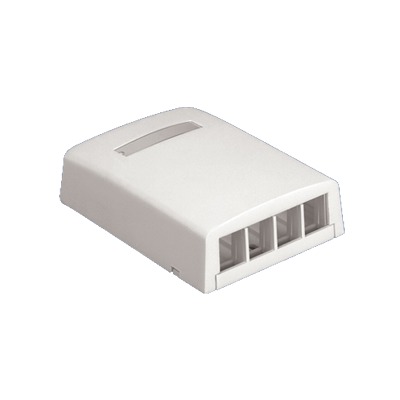 [NK4BXIW-AY] Caja de Montaje en Superficie, Para 4 Módulos Keystone, Color Blanco Mate