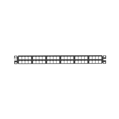 [NKPP48HDY] Panel de Parcheo Modular de Alta Densidad, Keystone (Sin Conectores), Identificación con Etiqueta Adhesiva, de 48 Puertos en 1 UR