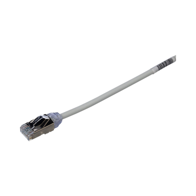 [STP28X1MIG] Patch Cord Cat6A, Diametro Reducido 28 AWG, Blindado S/FTP, CM/LS0H, 1 Metro (3.28 Pies), Color Gris