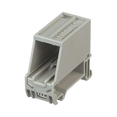 [CADIN1IG] Adaptador de 1 Puerto, Para Conectores Tipo Mini-Com, Montaje en Riel Din Estándar de 35 mm (1.38 pulgadas), Color Gris Internacional
