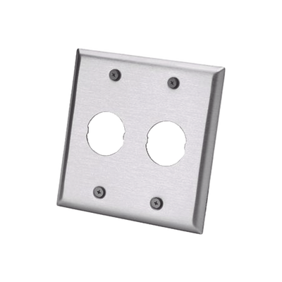 [IAEFP2-2G] Placa de Pared Doble IndustrialNet?, Para 2 Conectores Industriales, de Acero Inoxidable
