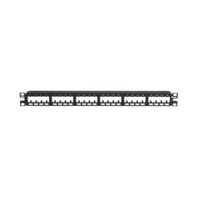 [CPP24FMWBLY] Panel de Parcheo Modular Mini-Com (Sin Conectores), Plano de Instalación al Ras, Sin Blindaje, de 24 Puertos, 1UR