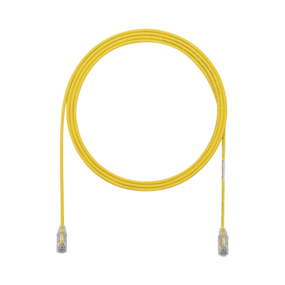 [UTP28SP5YL] Cable de Parcheo TX6, UTP Cat6, Diámetro Reducido (28AWG), Color Amarillo, 1.52 Metros (5 Pies)