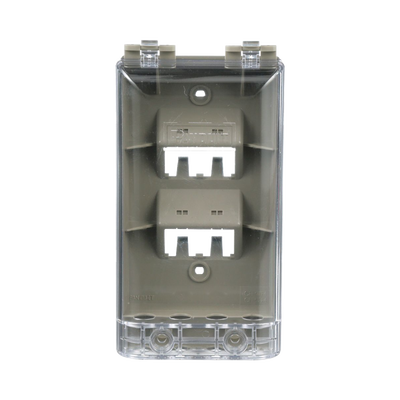 [CFPWR4CIG] Placa de Pared Vertical, Resistente al Agua con Protección IP56, Acepta 4 Módulos Mini-Com, Color Gris