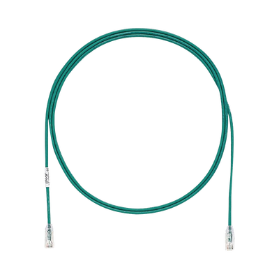 [UTP28SP5GR] Cable de Parcheo TX6, UTP Cat6, Diámetro Reducido (28AWG), Color Verde, 1.52 Metros (5 Pies)
