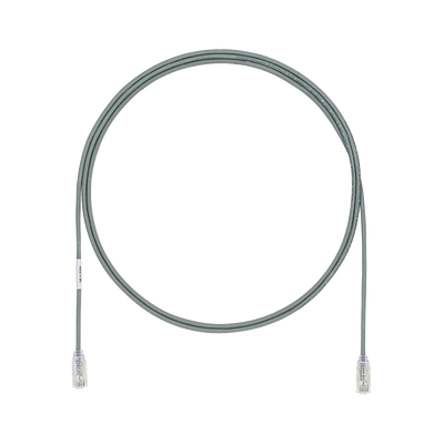 [UTP28SP5GY] Cable de Parcheo TX6, UTP Cat6, Diámetro Reducido (28AWG), Color Gris, 1.52 Metros (5 Pies)