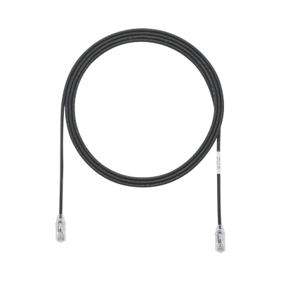 [UTP28SP5BL] Cable de Parcheo TX6, UTP Cat6, Diámetro Reducido (28AWG), Color Negro, 1.52 Metros (5 Pies)