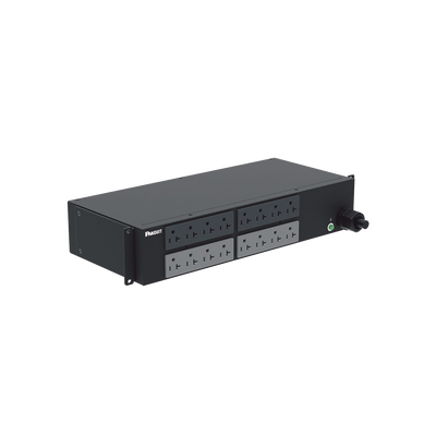[P16B41M] PDU Básico para Distribución de Energía, Enchufe de Entrada NEMA L5-30P, Con 16 Contactos NEMA 5-20R, Instalación Horizontal de 19in, 2 UR, 30 Amp, 120 Vca