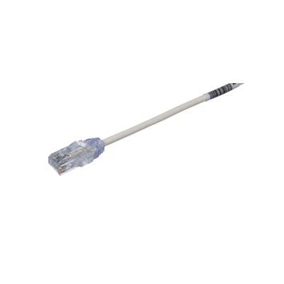 [UTP28SP11] Cable de Parcheo TX6, UTP Cat6, Diámetro Reducido (28AWG), Color Blanco Mate, 3.35 Metros (11 Pies)