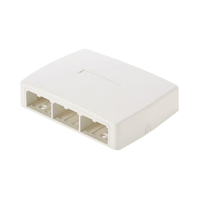[CBXQ6IW-A] Caja de Montaje en Superficie, Para 6 Módulos Mini-Com, Color Blanco Mate