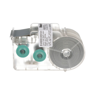 [R100X150V1C] Casete de 100 Etiquetas Autolaminadas Turn-Tell, con Rotación para Mejor Visibilidad, para Cables de Redes de Cobre o Fibra Óptica, de 5.5 a 7.1 mm (0.22 a 0.28 pulgadas) de Diámetro