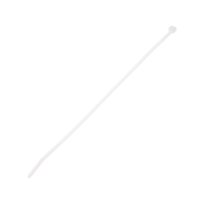 [PLT3I-C] Cincho de Nylon 6.6, Color Natural, 290 mm largo x 3.7mm ancho, sección transversal intermedia, Paquete de 100 piezas