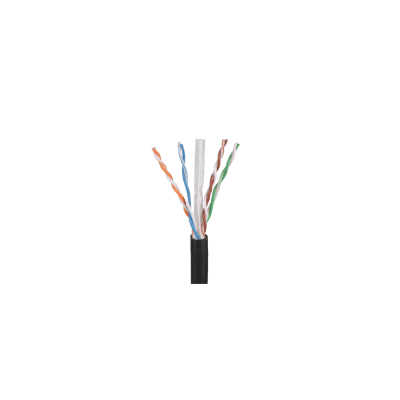 [PUO6C2204BL-CEG] Bobina de Cable UTP de 4 Pares OSP (Planta Externa), Cat6 de Rango Extendido, 22 AWG, Color Negro, 305 Metros (1000 Pies).