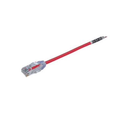 [UTP28SP15RD] Cable de Parcheo TX6, UTP Cat6, Diámetro Reducido (28AWG), Color Rojo, 4.57 Metros (15 Pies)