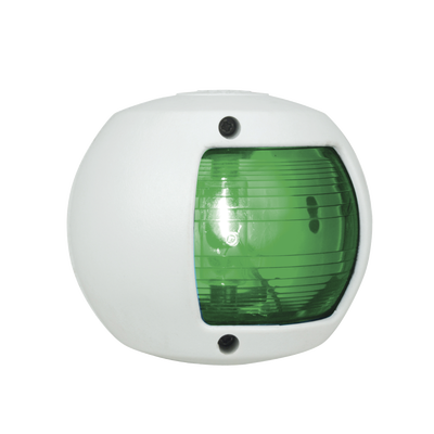 [0170-WSD-12V] Luz lateral de Navegación en Color Verde con Carcasa Blanca para Embarcaciones a Vela o a Motor de Menos de 20 Metros
